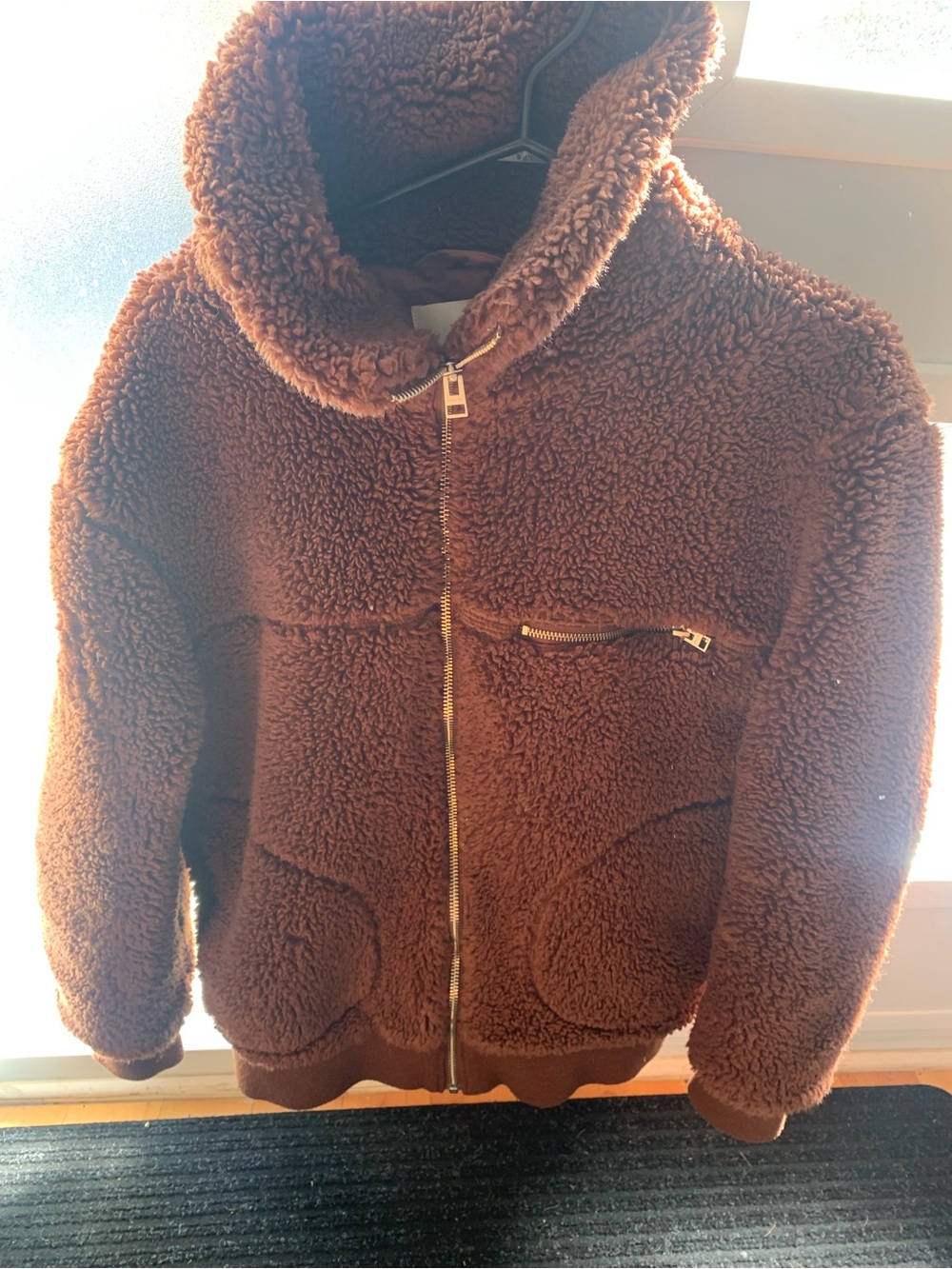 Wilfred Brown Teddy Sherpa Zip Jacket - Picture 2 of 4